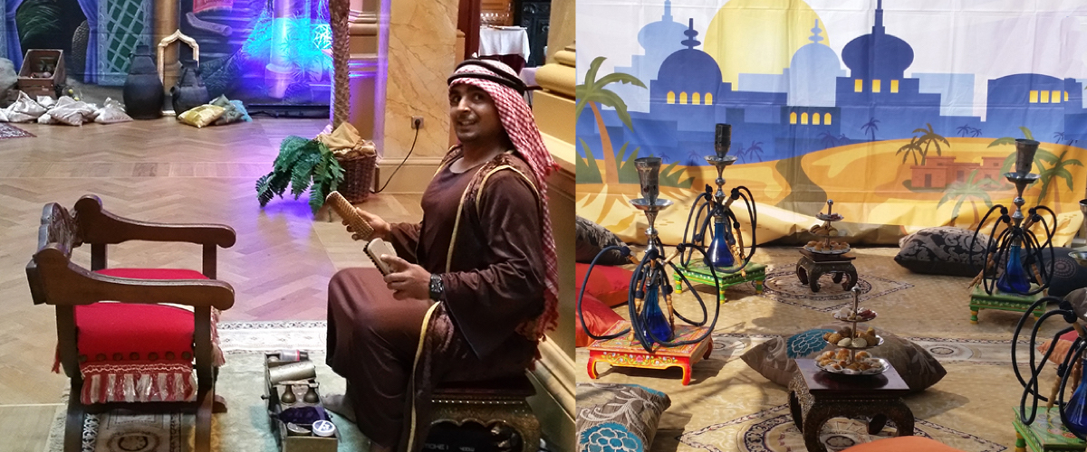 Shisha bar op een speciaal evenement