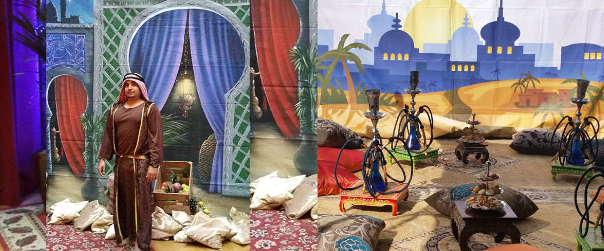 Shishabar begeleiders en decoratie